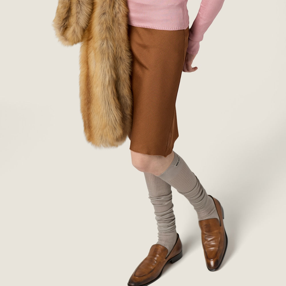 Miu Miu hedvábné sukně střední délky