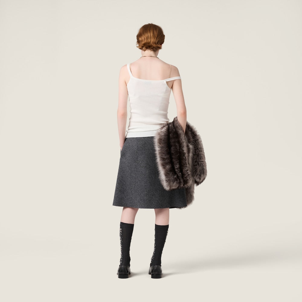 Miu Miu Bavlněný pletený top