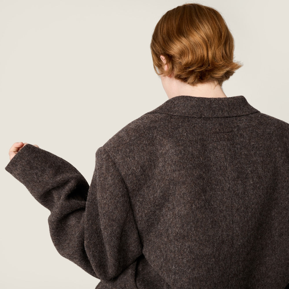 Miu Miu jednorozepínací lehké sako ze shetlandské vlny