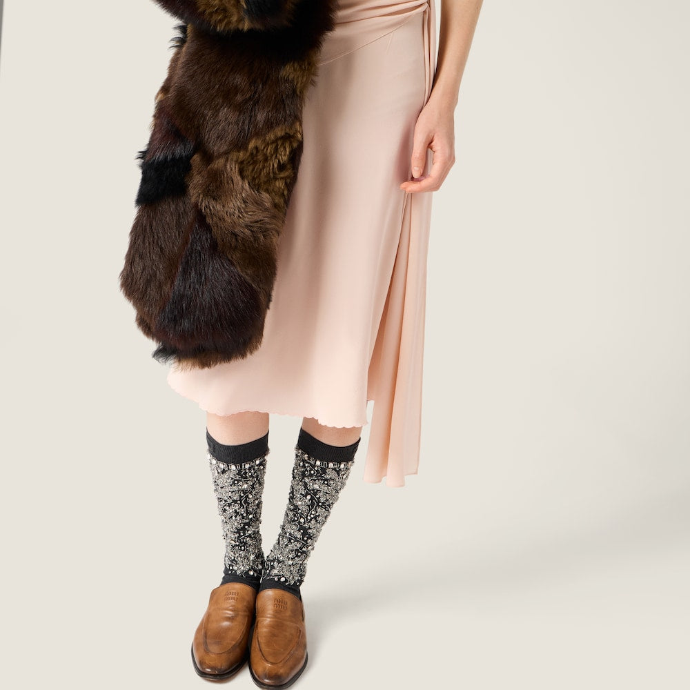 Miu Miu Marocain krepové šaty