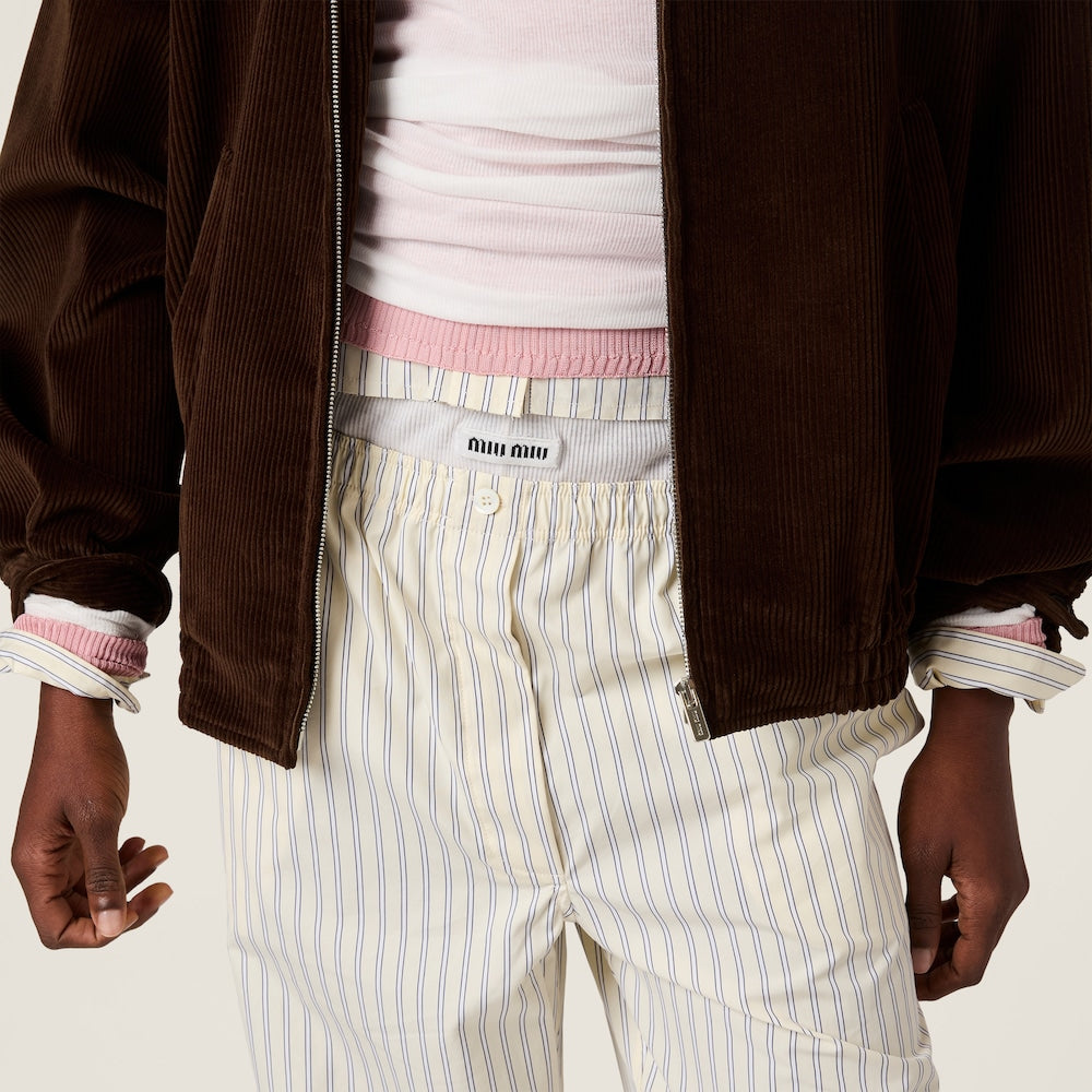 Miu Miu manšestrová blouson bunda