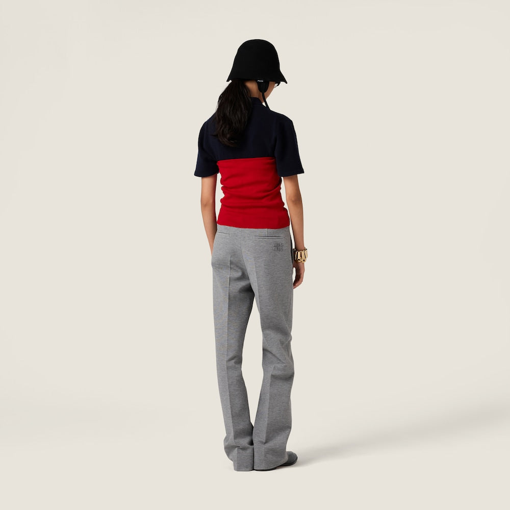 Miu Miu bavlněný pletený top bez ramínek