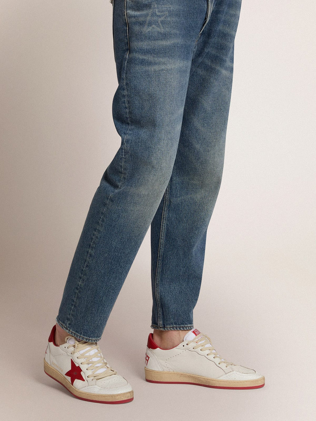 Golden Goose pánské Ball Star v bílé kůži