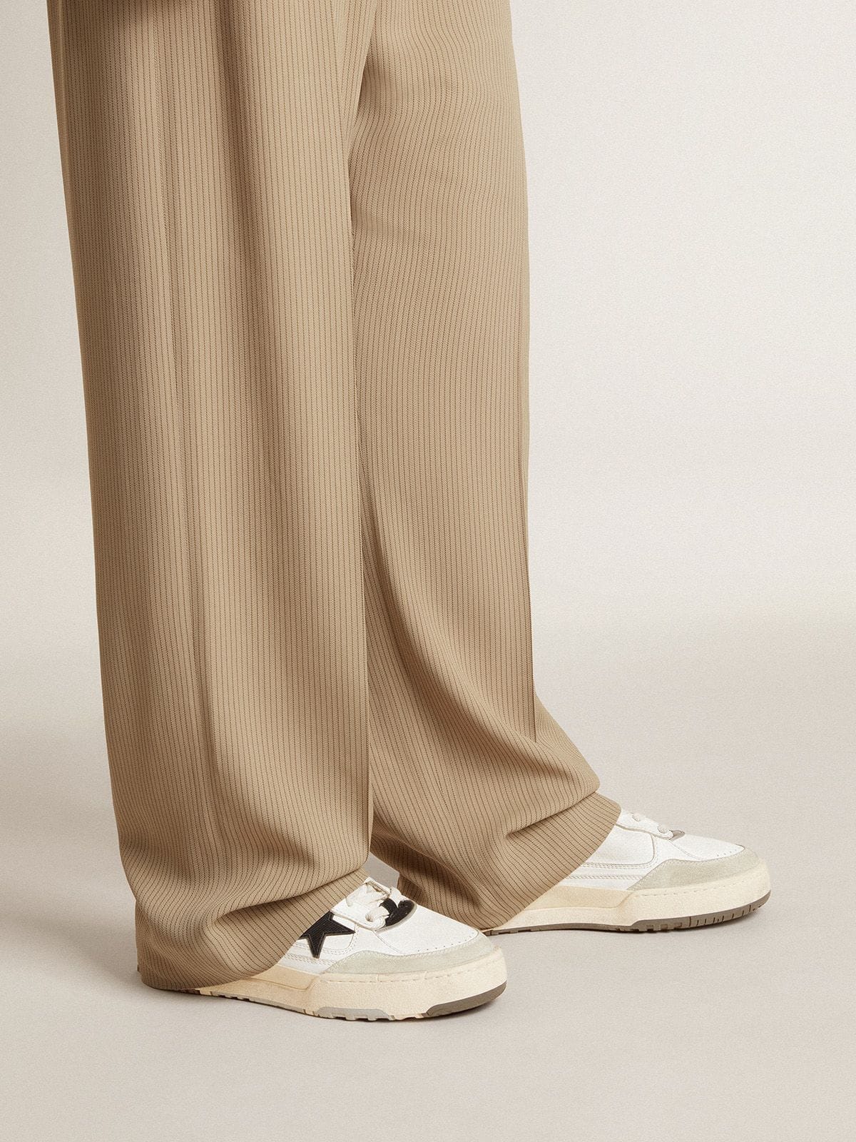 Golden Goose pánské Forty2 s růžovou hvězdou a bílou koženou patní částí