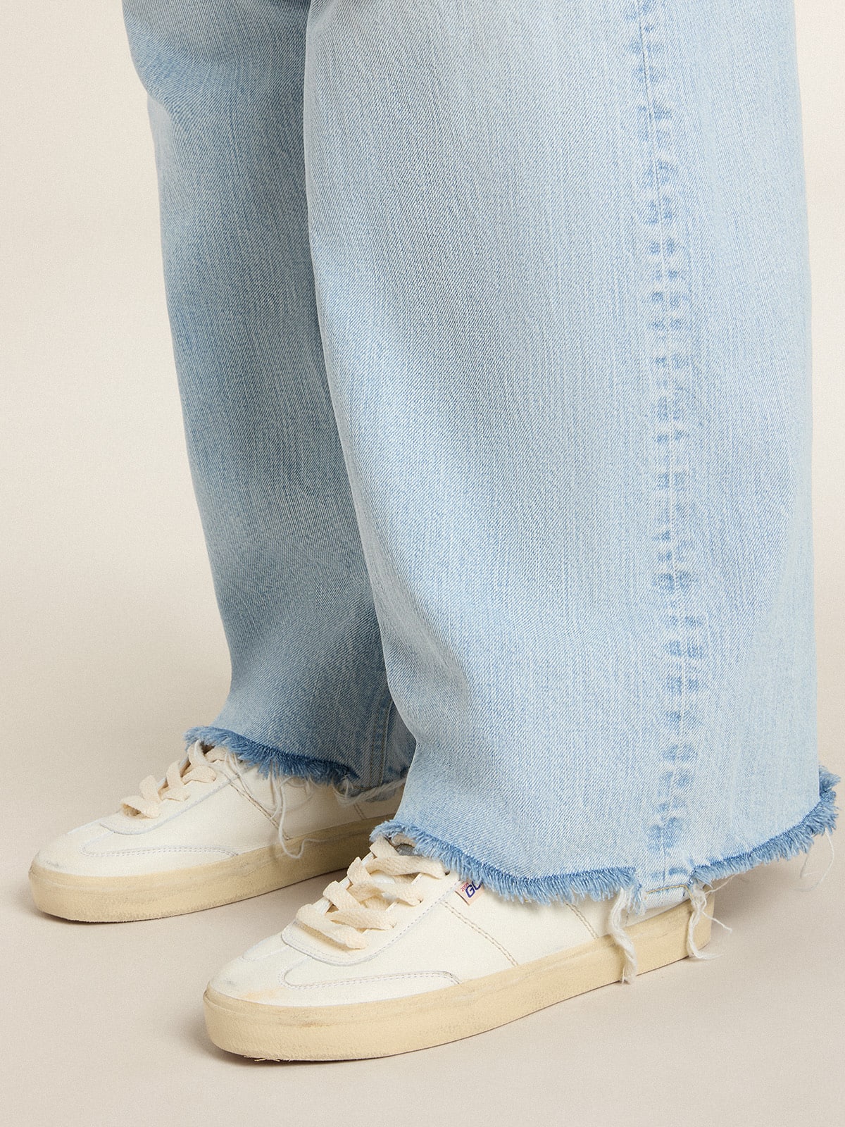 Golden Goose Soul Star v bílé nappa s metalickou stříbrnou koženou patní záložkou