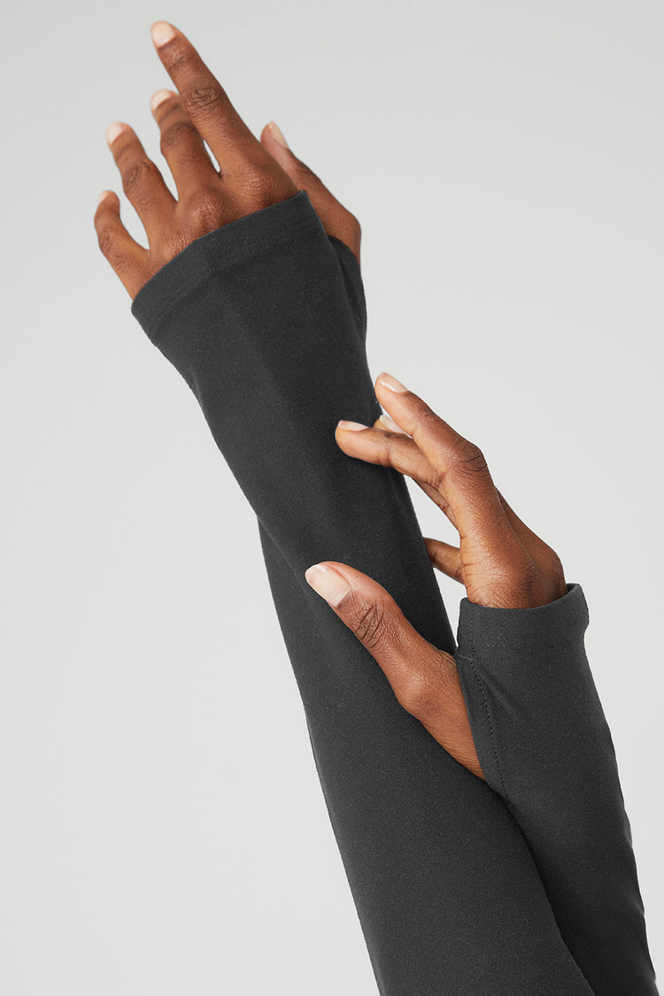 Alo Yoga Alosoft 1/2 Zip Rapid pulovr - antracit