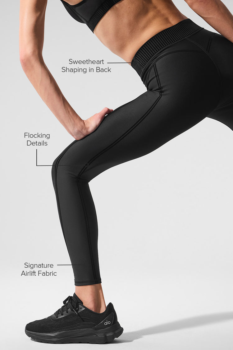Alo Yoga Airlift High-Waist 7/8 Line Up Legging - černá