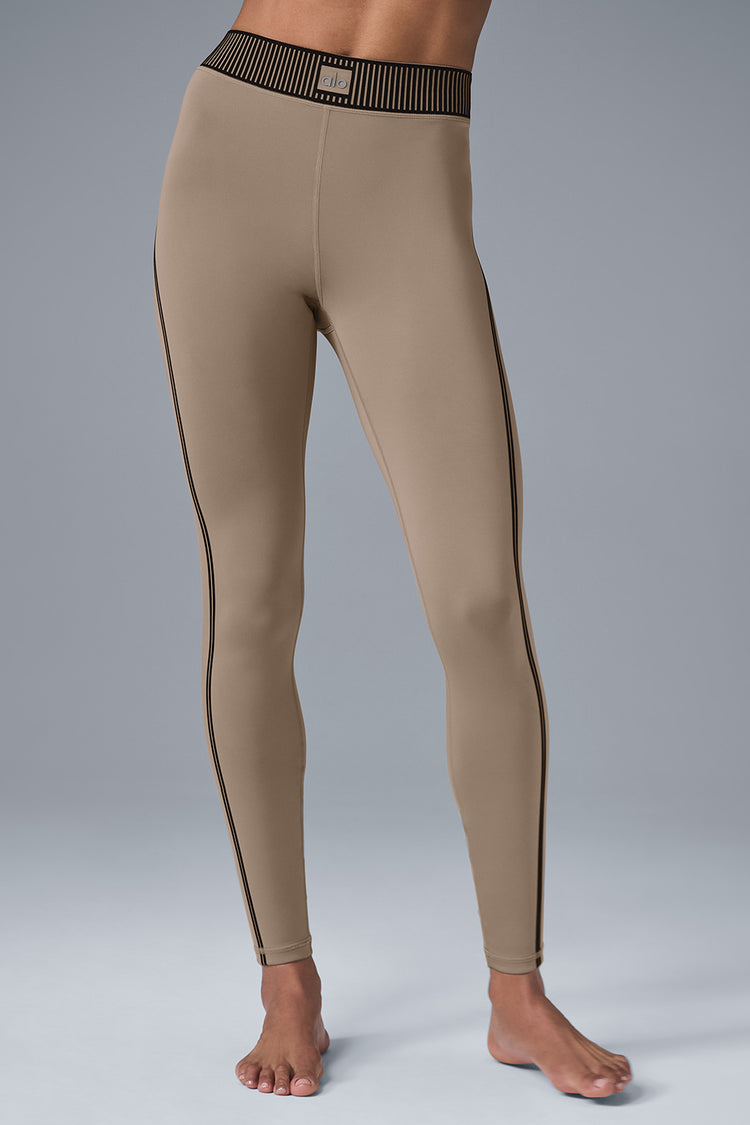 Alo Yoga Airlift High-Waist 7/8 Line Up Legging - šedá