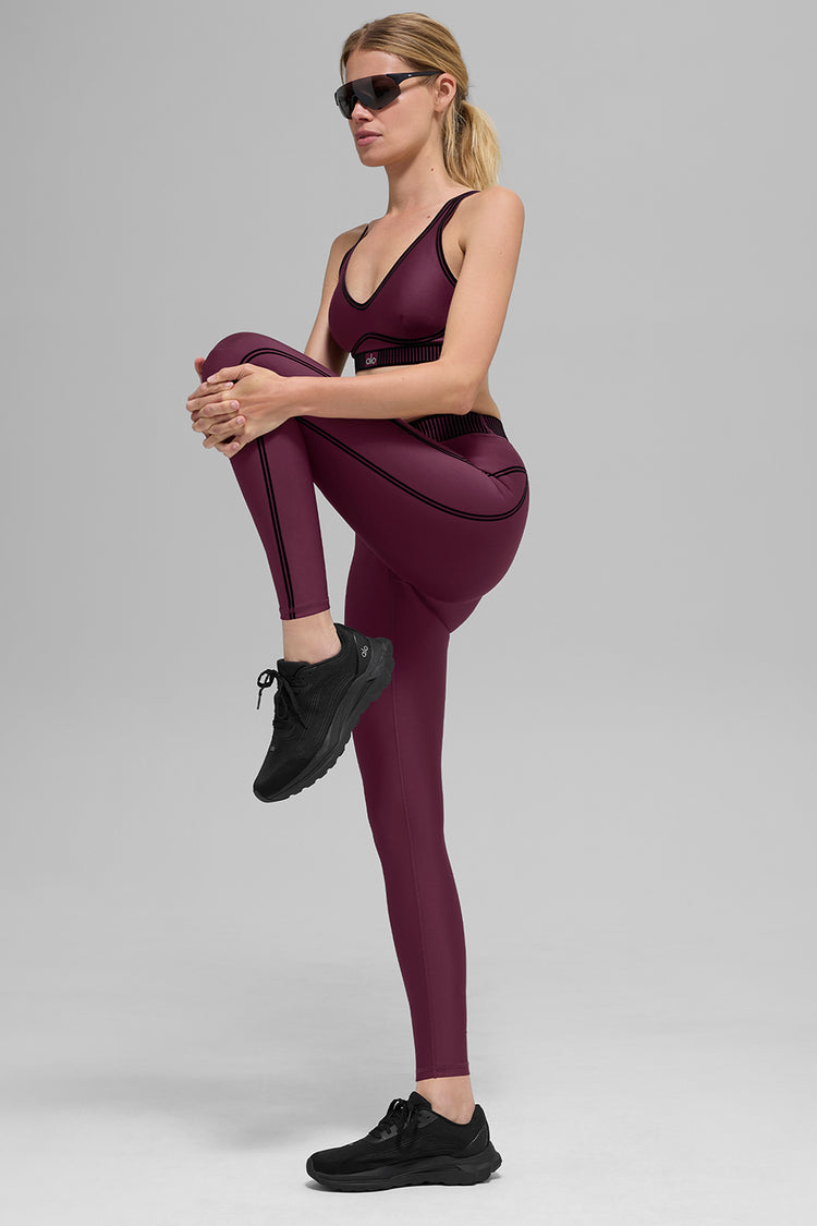 Alo Yoga Airlift High-Waist 7/8 Line Up Legging - bordó
