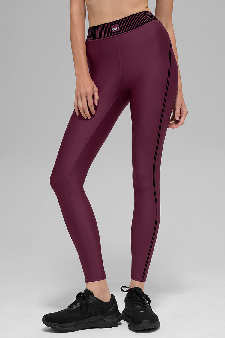 Alo Yoga Airlift High-Waist 7/8 Line Up Legging - bordó