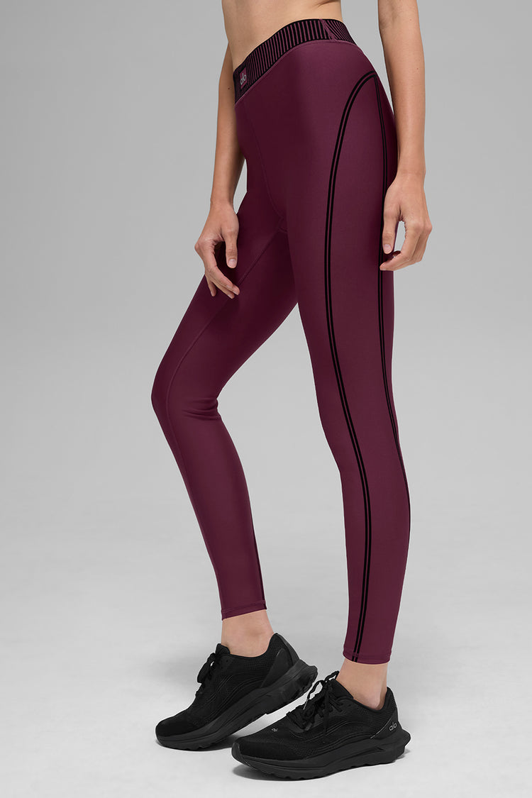 Alo Yoga Airlift High-Waist 7/8 Line Up Legging - bordó