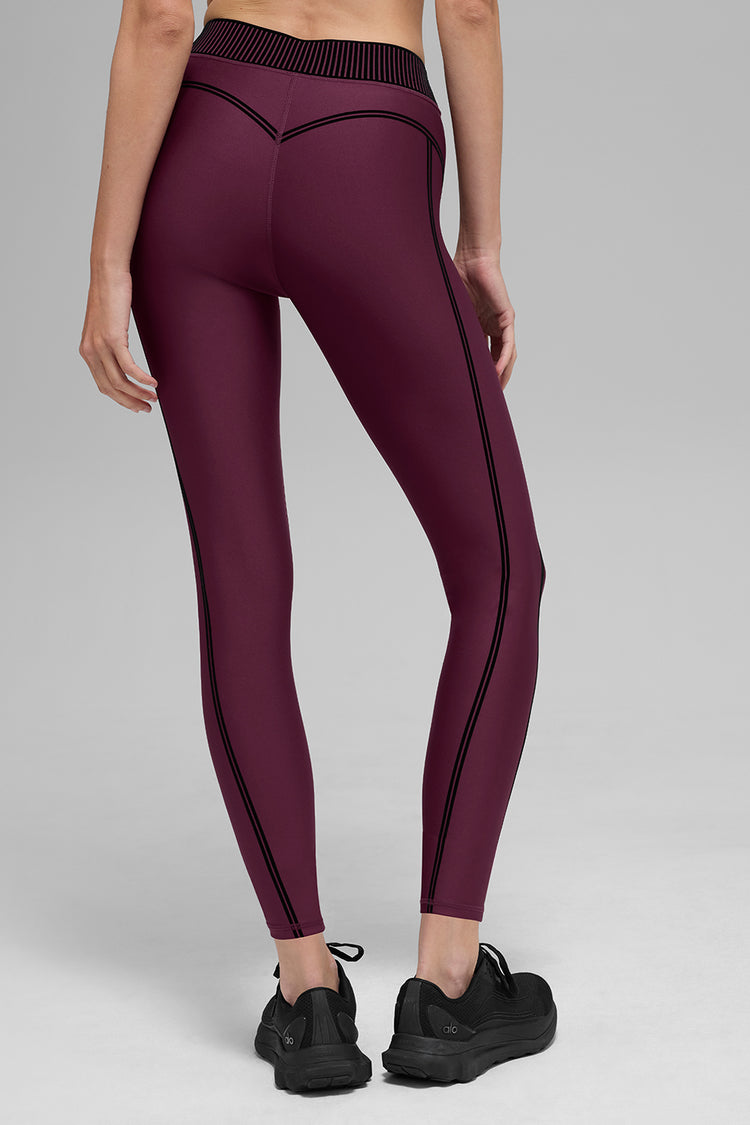 Alo Yoga Airlift High-Waist 7/8 Line Up Legging - bordó