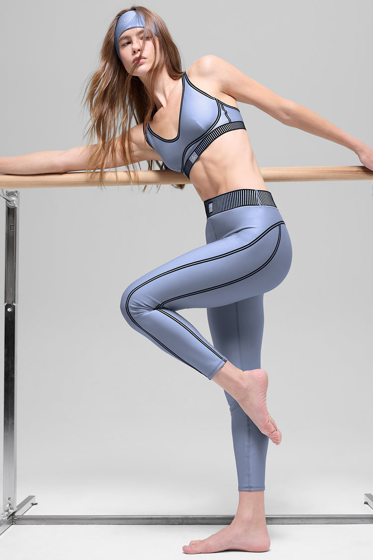 Alo Yoga Airlift Line Up Legging s vysokým pasem 7/8 – Zimní mráz
