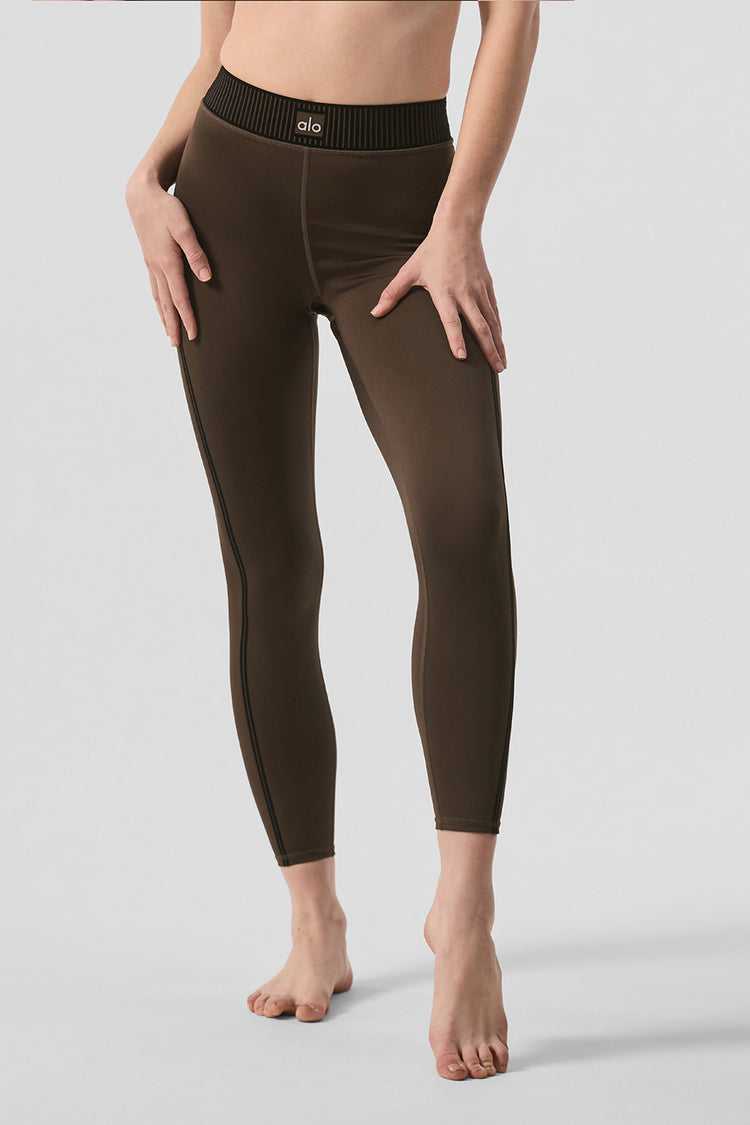 Alo Yoga Airlift High-Waist 7/8 Line Up Legging - espresso