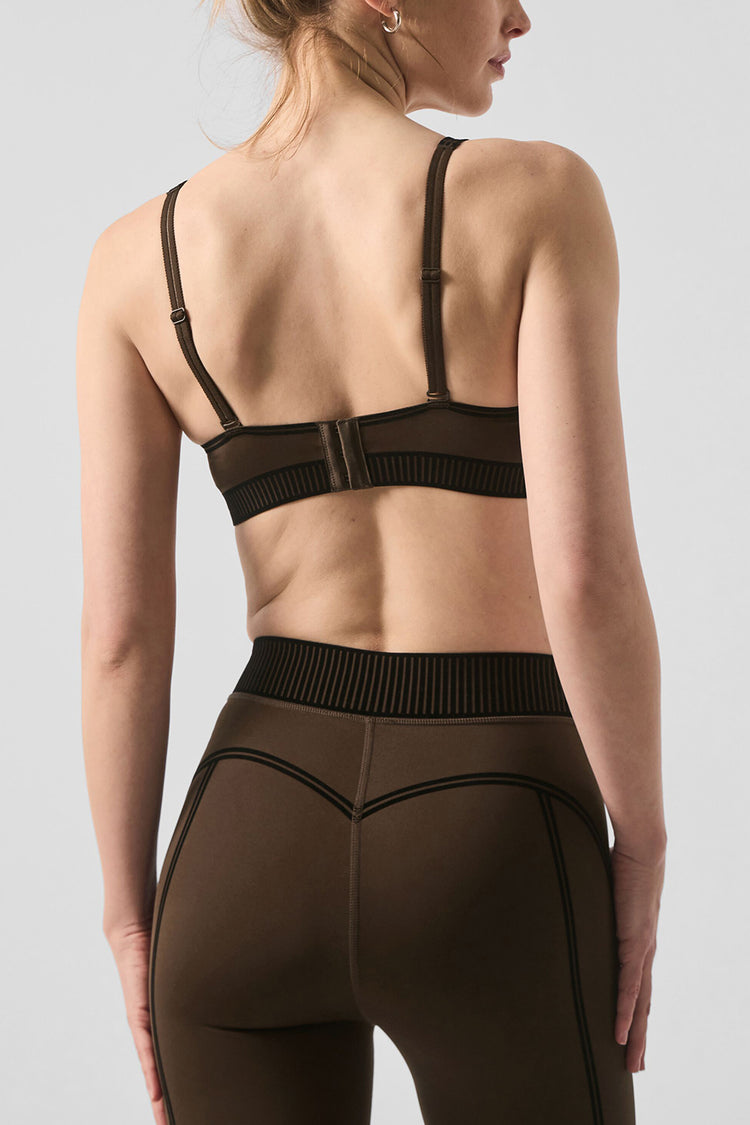 Alo Yoga Airlift High-Waist 7/8 Line Up Legging - espresso