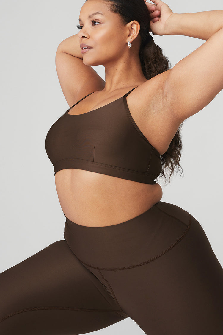 Alo Yoga 7/8 legíny Airlift s vysokým pasem - Espresso