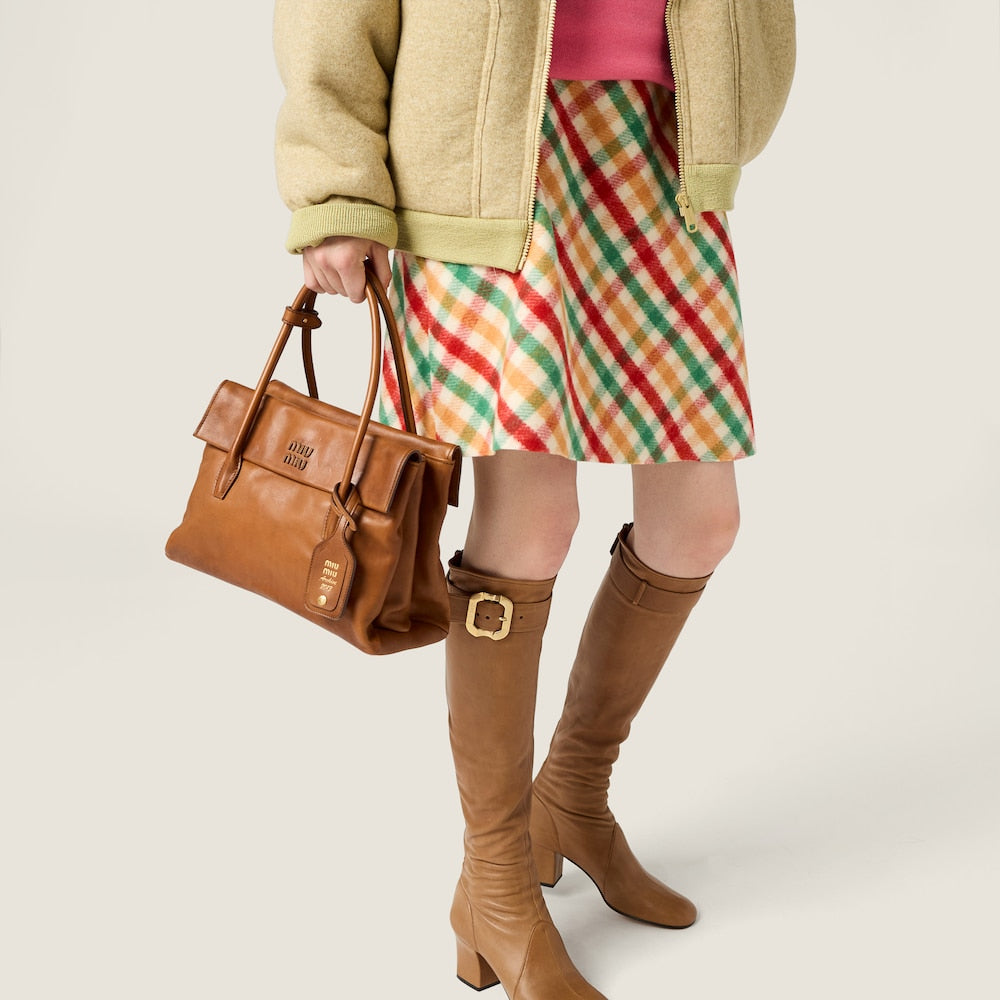 Miu Miu sukně s diagonálním káro