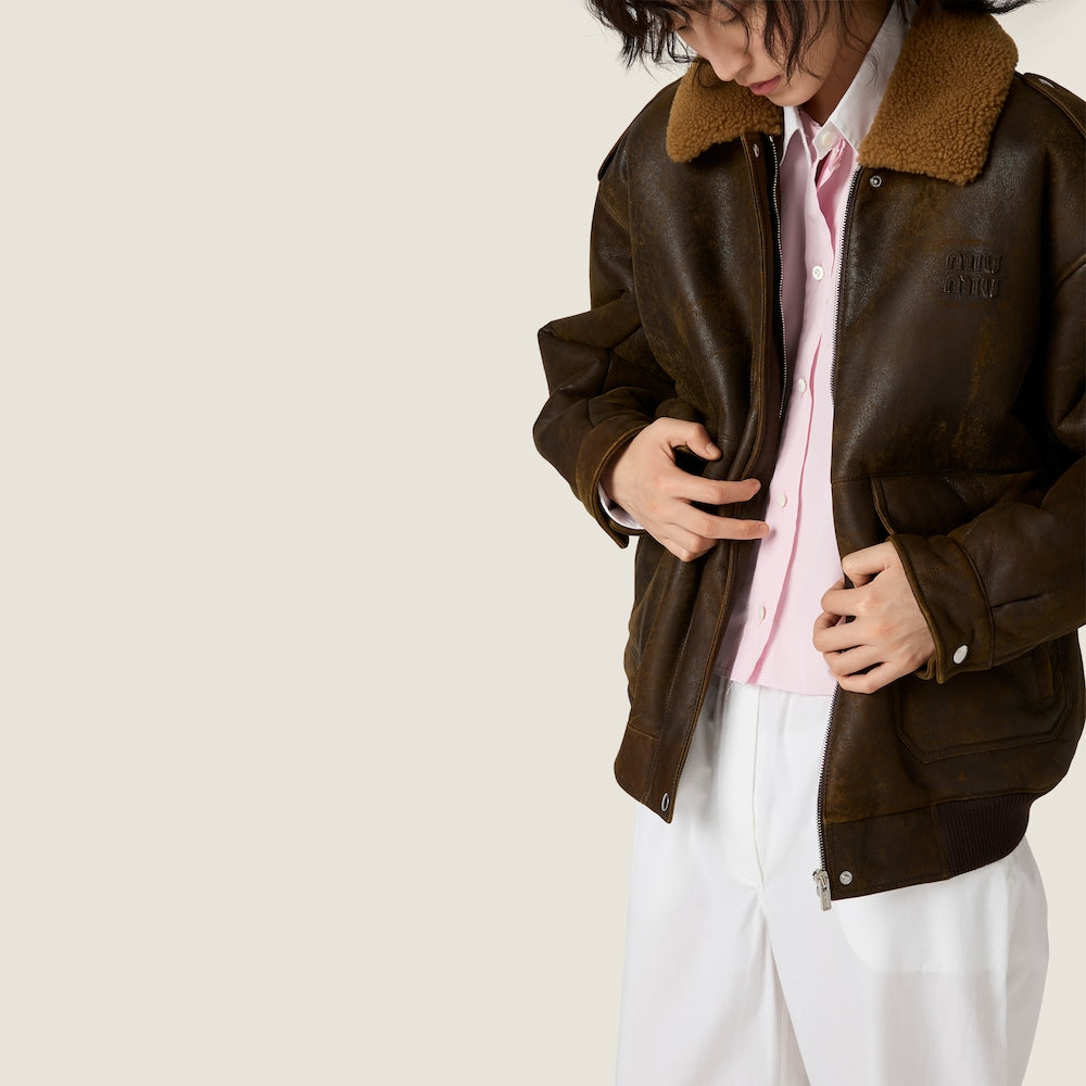 Miu Miu kožešinová blouson bunda