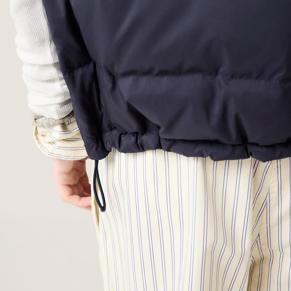 Miu Miu Technical pongé péřová vesta