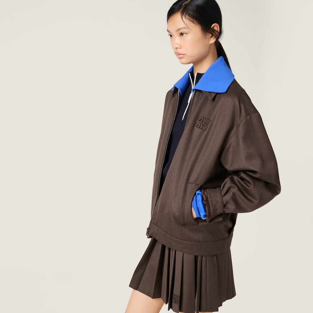 Miu Miu plisovaná minisukně z látky Cover