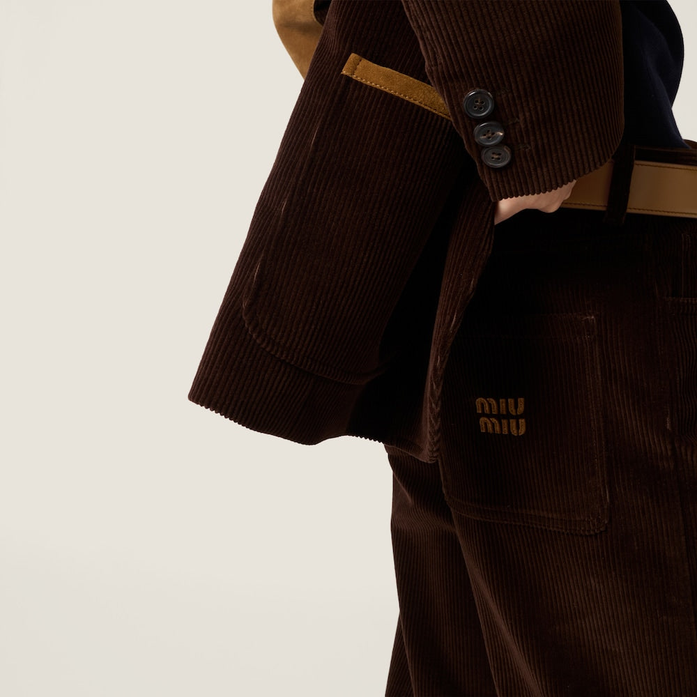 Miu Miu manšestrové kalhoty