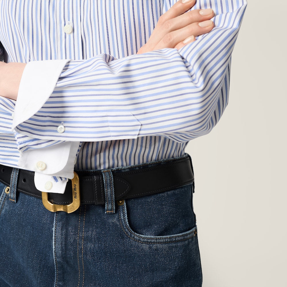 Miu Miu flockované riflové džíny